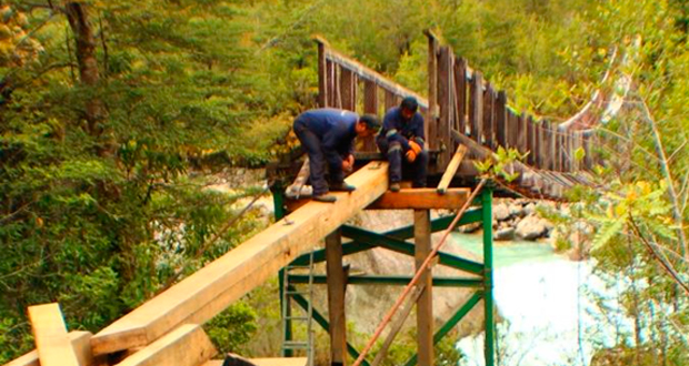 Desde el fin de semana se encuentra operativa la pasarela colgante del Parque Nacional Queulat.